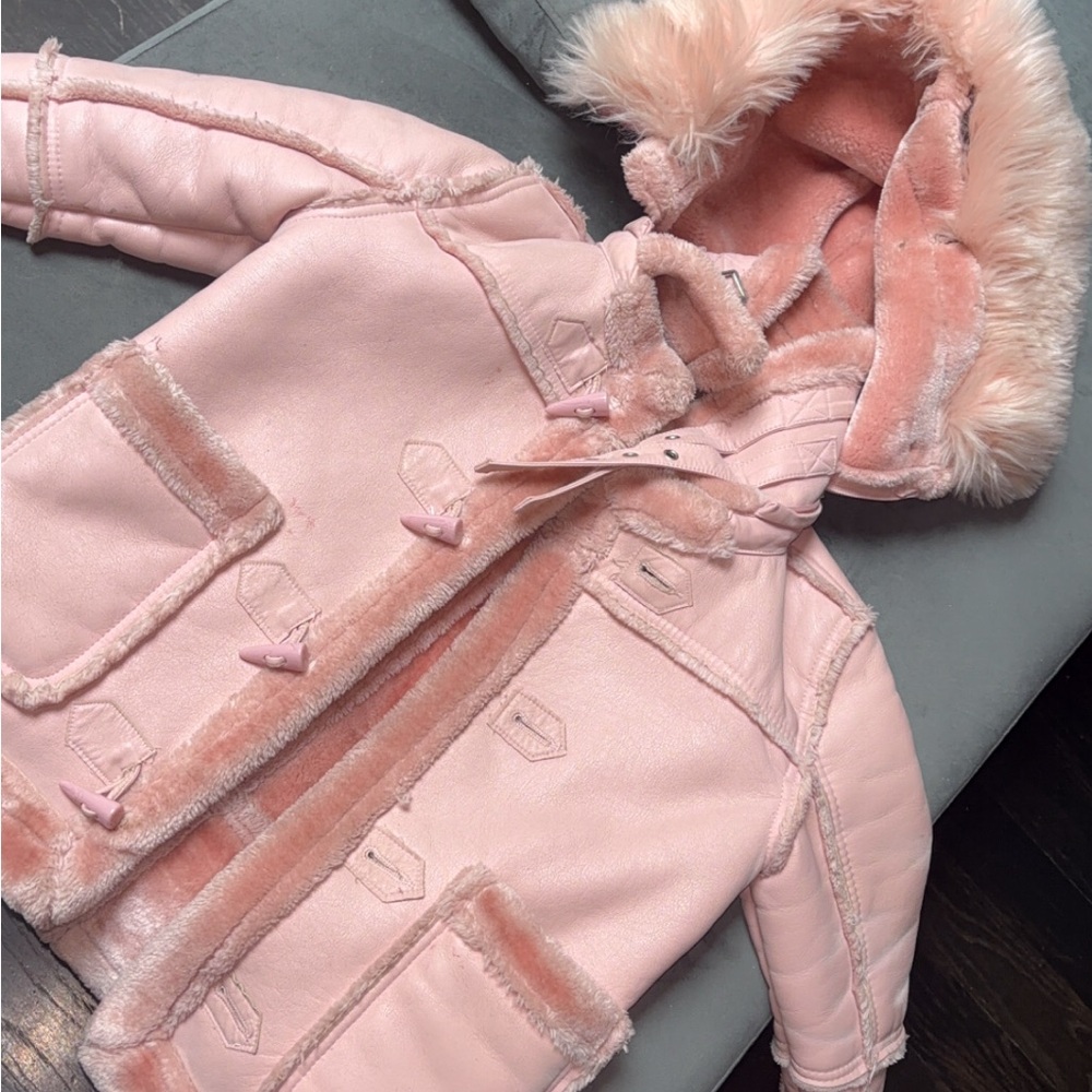 Pink Kids Fur-Lined Jacket